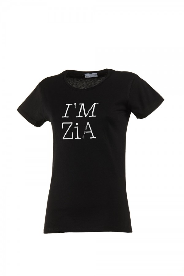 T-shirt  Donna Nera "I'M Zia"